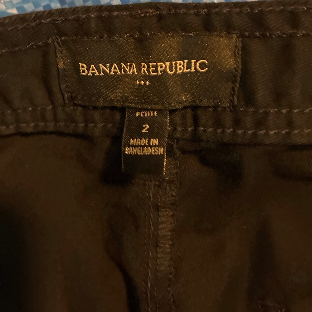 Banana Republic black cargo pants (2 petite)